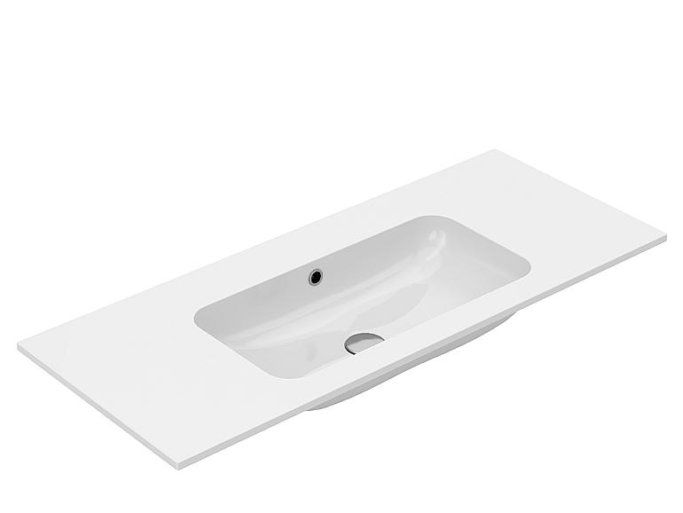 Umywalka DELLA 1100 bez otworu na baterię, z otworem przelewowym pośrodku