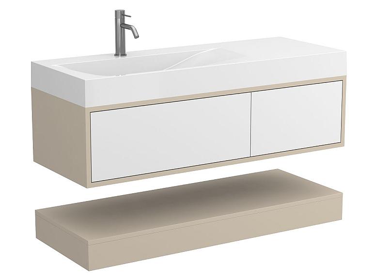 Szafką wisząca DUO Kaszmir z umywalka VIOLA 1200 L