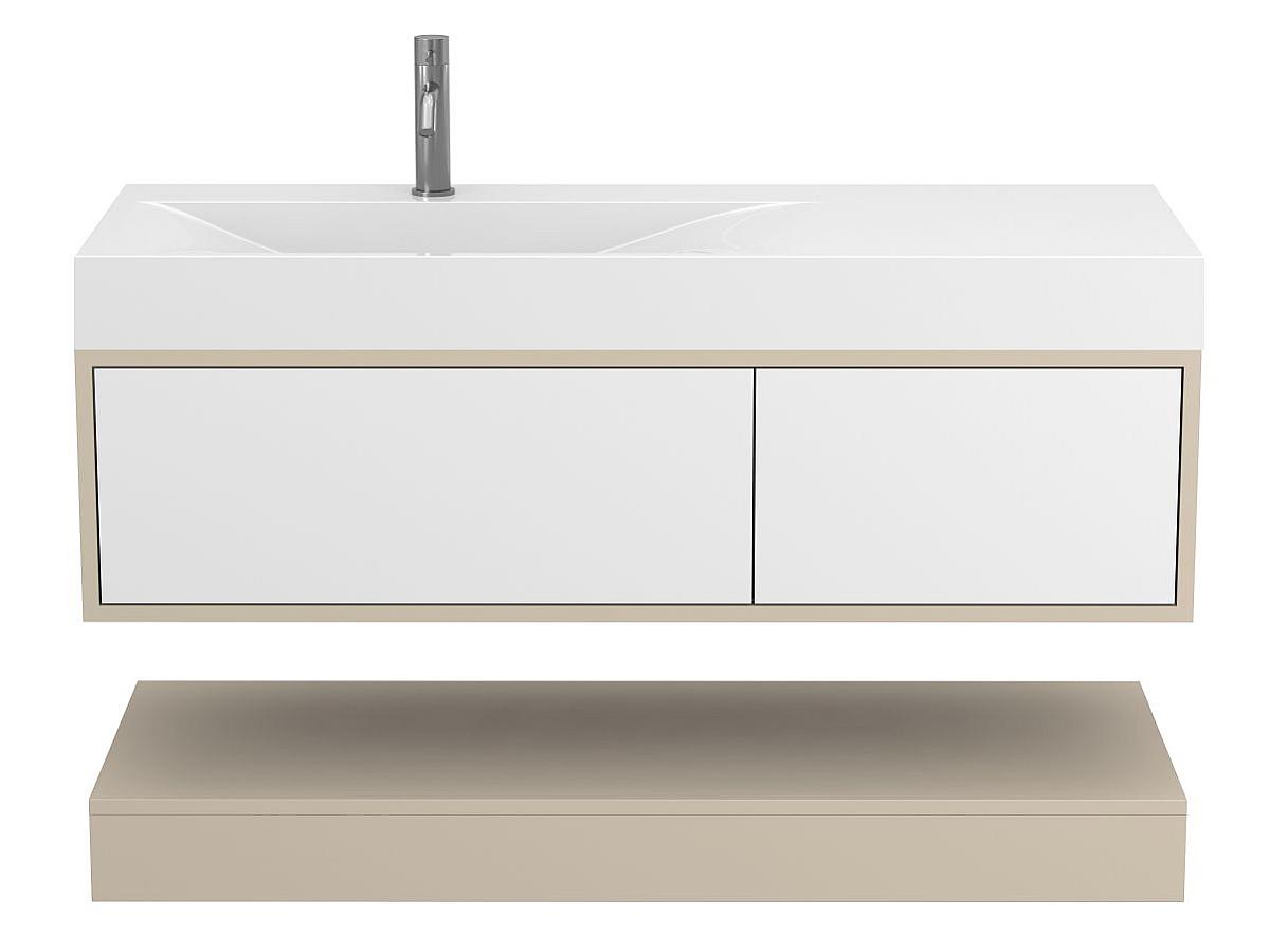 Szafką wisząca DUO Kaszmir z umywalka VIOLA 1200 L