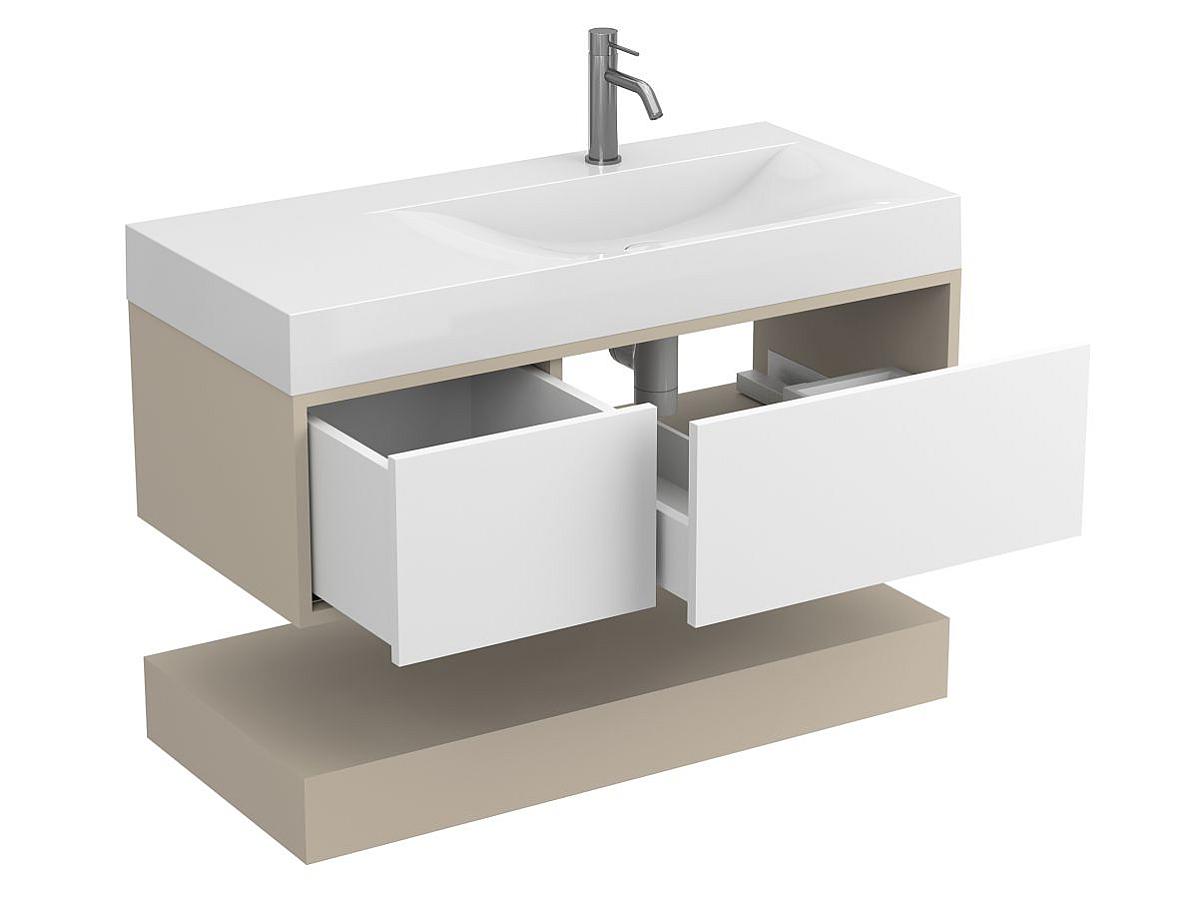 Szafką wisząca DUO Kaszmir z umywalka VIOLA 1000 R
