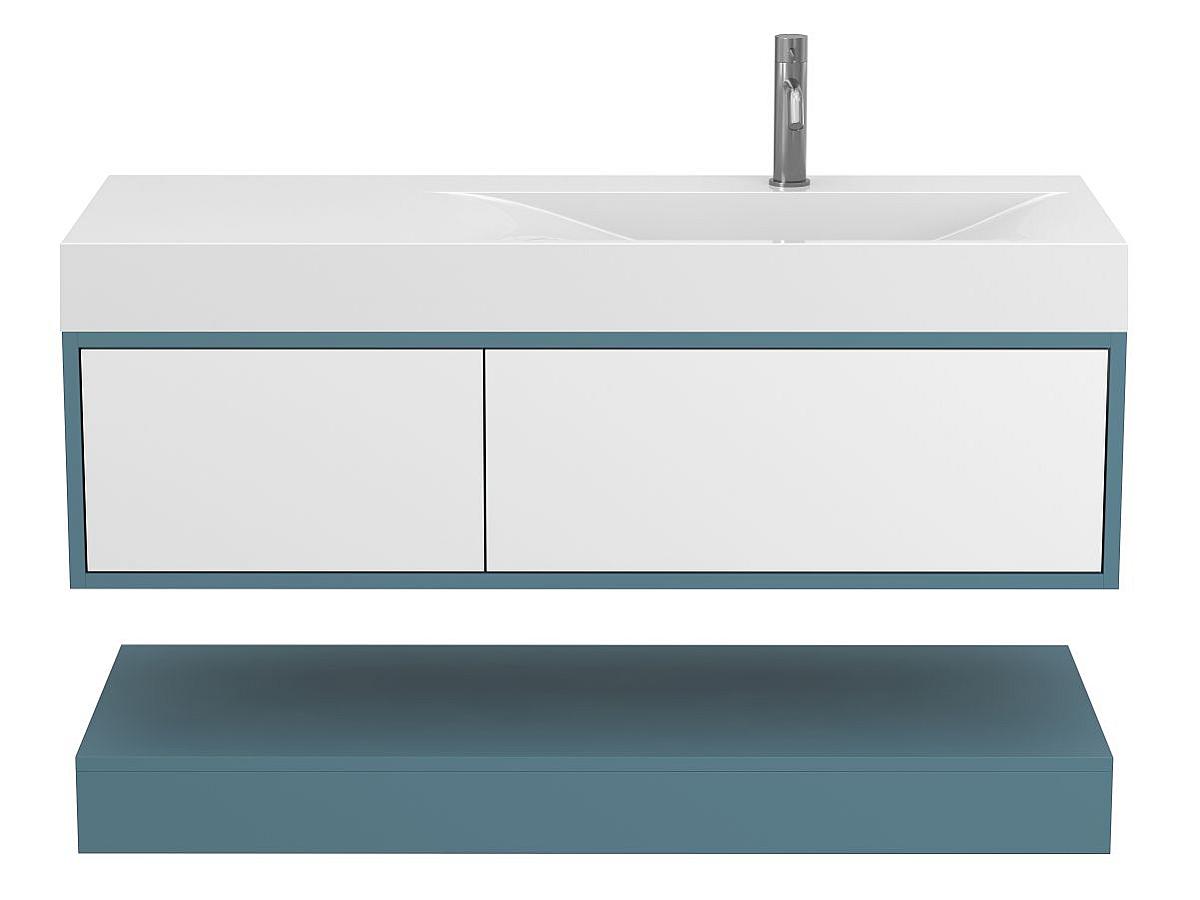 Szafką wisząca DUO Zielony kamień z umywalka VIOLA 1200 R