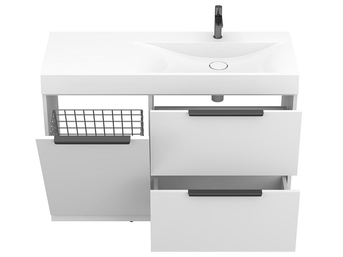 Szafką stojąca ALBA Biała z umywalka VIOLA 1200 R