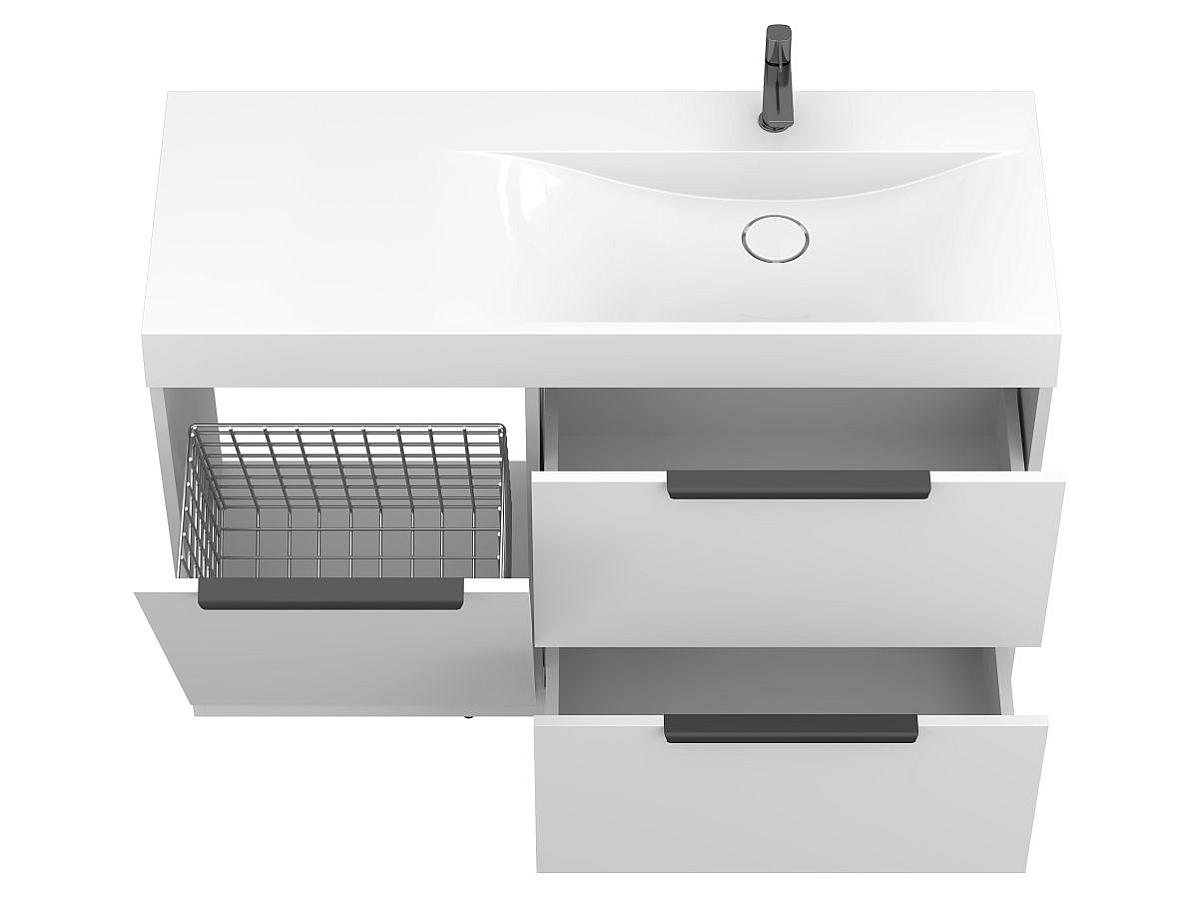 Szafką stojąca ALBA Biała z umywalka VIOLA 1200 R