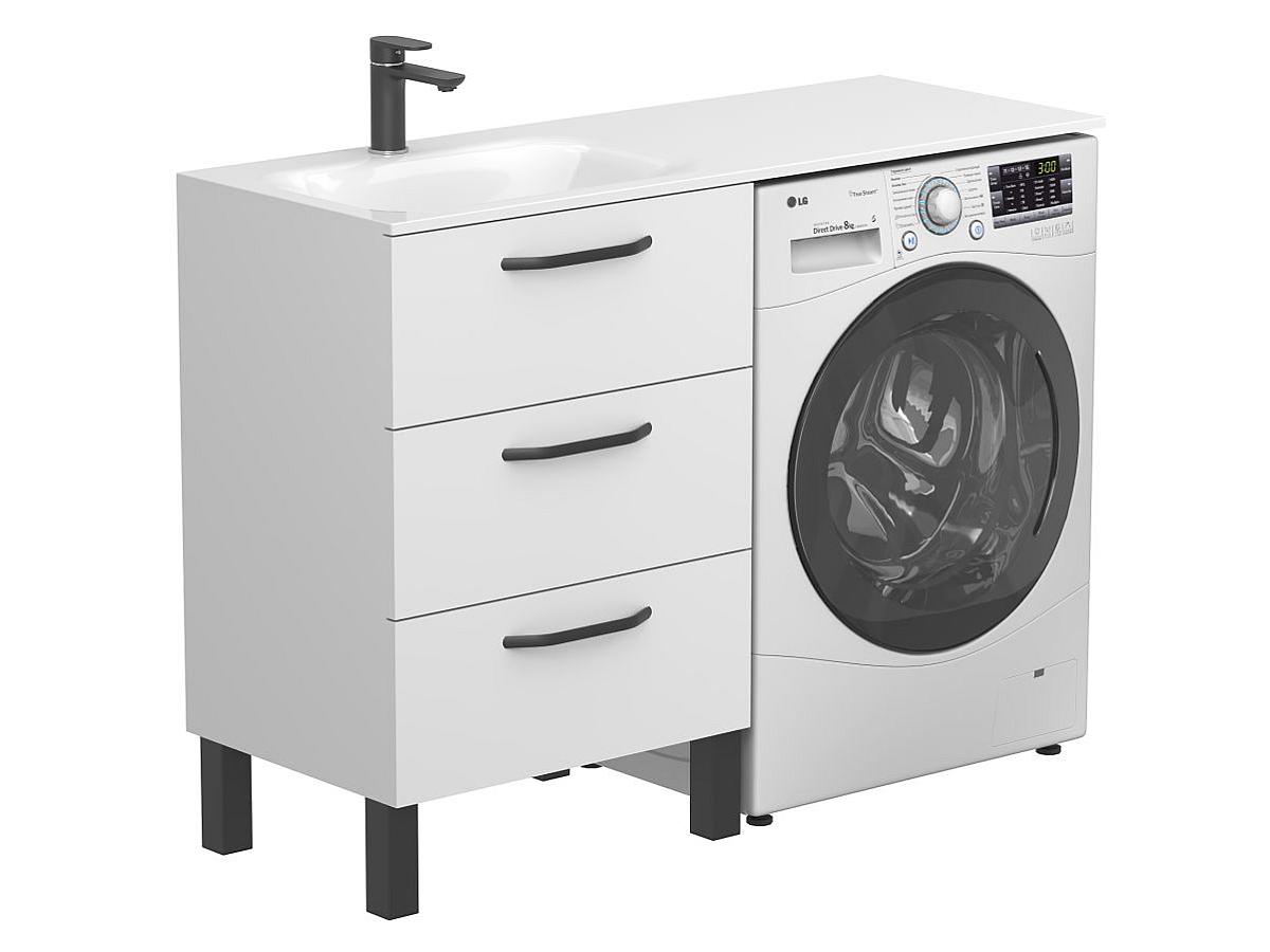 Szafka stojąca TESSA Biała z umywalka JESSEL 1200 L