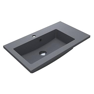 Umywalka BARCELONA 700 L MIRASTONE SZARA