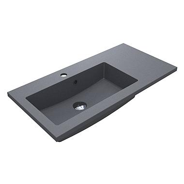 Umywalka BARCELONA 800 L MIRASTONE SZARA