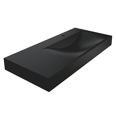Umywalka VIOLA 1000 R MIRASTONE CZARNA Z BROKATEM
